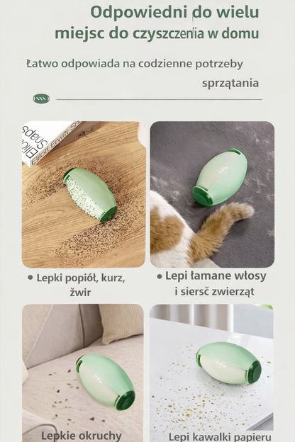 LintBall Pro™ – Wielorazowy Żelowy Wałek do Ubrań | Błyskawicznie Usuwa Sierść Zwierząt, Kurz i Okruszki