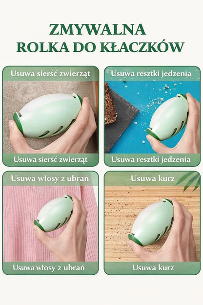 LintBall Pro™ – Wielorazowy Żelowy Wałek do Ubrań | Błyskawicznie Usuwa Sierść Zwierząt, Kurz i Okruszki