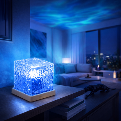 GlowStorm™ – Romantyczna Burza Światła 3D | 16 Kolorów, Efekt Aury i Fali Oceanu do Sypialni i Relaksującej Kąpieli